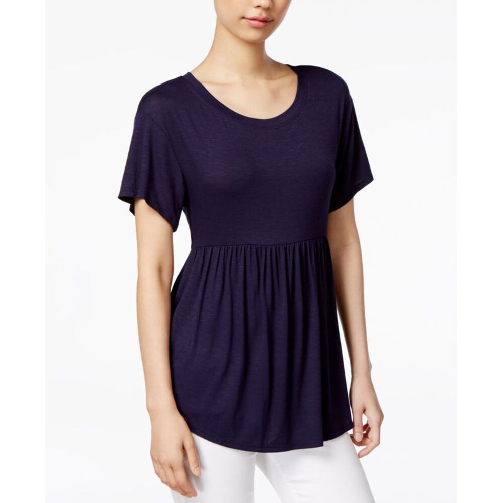 Maison Jules Peplum Top  Blue M
